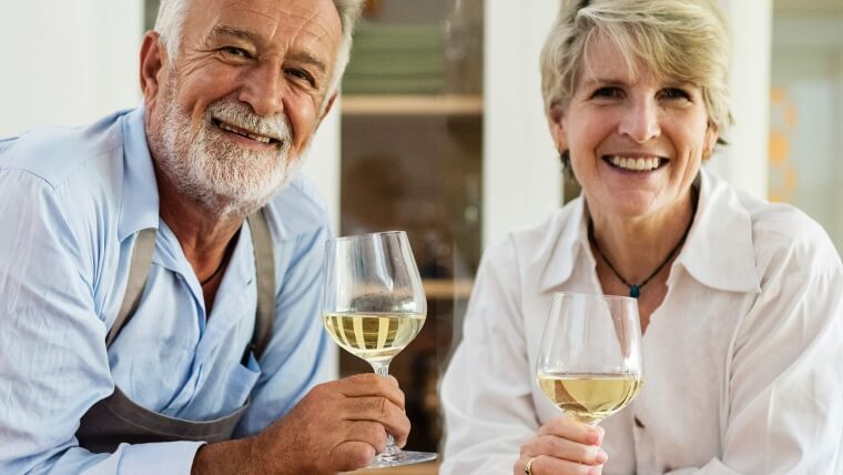 Happy older couple