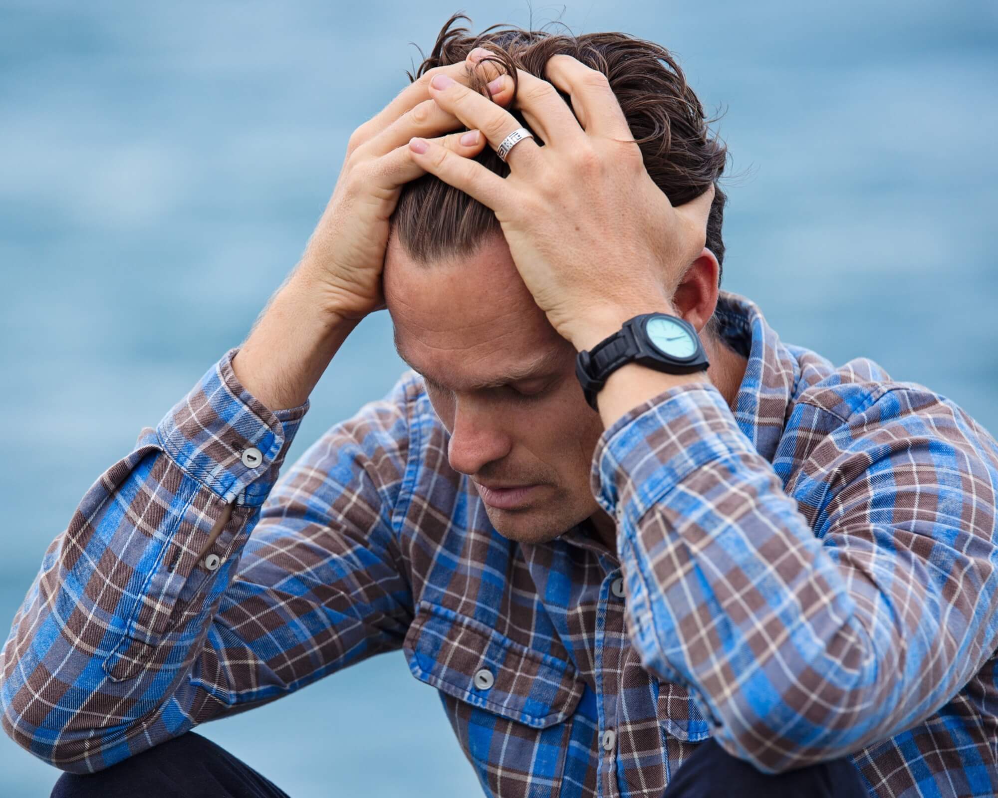 Anxious man